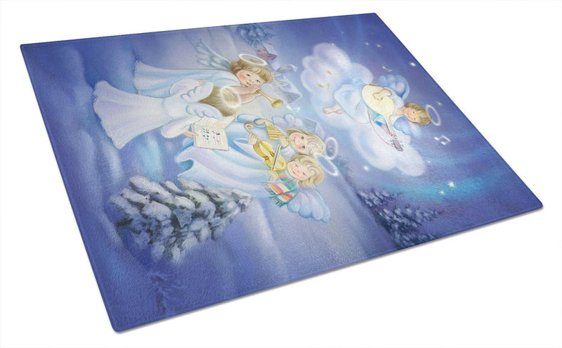 Angels around the Tree Glass Cutting Boards – Durable, Decorative Kitchen Art Large APH6028LCB