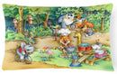 Animals at A Picnic Fabric Decorative Pillow APH6821PW1216