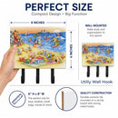 Animals Swimming at the Beach Leash or Key Holder Wall Hooks, Coat Rack Wall Mount, for Hanging Keys, Towels, Aprons, Leashes