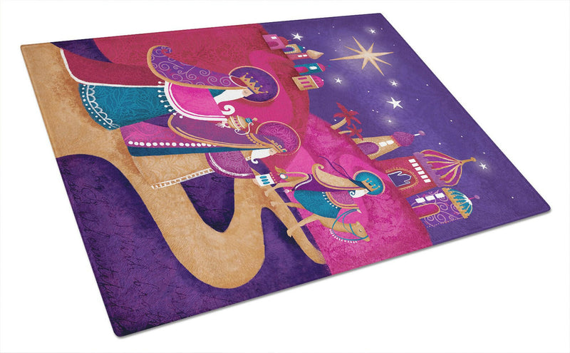 Christmas Wise Men in Purple Glass Cutting Board Large APH7081LCB