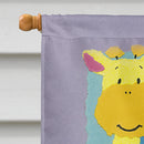 Giraffe House Flag 28x40 Porch Sleeve Pole Decorative Outside Yard Banner Artwork Wall Hanging, Polyester