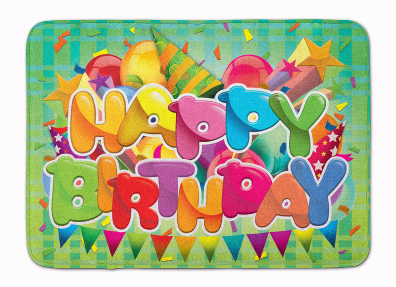 Happy Birthday Machine Washable Memory Foam Mat APH8872RUG