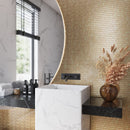 Shimmer Gold 12x12 Glossy Uniform Picket Mosaic Tile (10 pack, 9.47 sq ft/case)