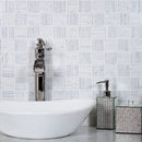 White Gray 12x12 Polished Brick Bianco Carrara Marble Mosaic Tile (5 pack, 5 sq ft/case)