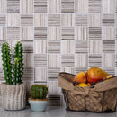 Beige 12x12 Polished Marble Stick Mosaic Tile (5 pack, 5 sq ft/case)