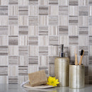 Beige 12x12 Polished Marble Stick Mosaic Tile (5 pack, 5 sq ft/case)