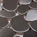 Pebble Gray 12x12 Polished Multi-shaped Metal Mosaic Tile (5 pack, 5.17 sq ft/case) by Apollo Tile