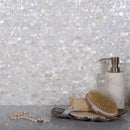 Shell White 11x12 Polished Brick Shell Mother of Pearl Mosaic Tile (20 pack, 18.52 sq ft/case) - Sample