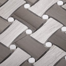 Eastern White, Wooden & Athens Grey 11x11 Polished Basketweave Marble Mosaic Tile (5 pack, 4.2 sq ft/case)