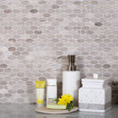 Beige 11x12 Polished Oval Marble Mosaic Tile (5 pack, 4.51 sq ft/case) - Sample