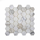 5-Pack Gray 12-in x 12-in Honed Natural Stone Honeycomb Marble Look Floor and Wall Tile - Sample