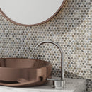 Glacier Gray 12x12 Penny Round Glossy Glass Mosaic Tile (10 pack, 10.34 sq ft/case)