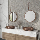 Glacier Gray 12x12 Penny Round Glossy Glass Mosaic Tile (10 pack, 10.34 sq ft/case) - Sample