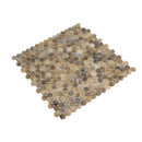 Beige 12x12 Glossy Penny Round Glass Mosaic Tile (10 pack, 10.34 sq ft/case) - Sample