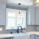 Blue 12x12 Glossy Penny Round Glass Mosaic Tile (10 pack, 10.34 sq ft/case) - Sample