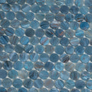 Blue 12x12 Glossy Penny Round Glass Mosaic Tile (10 pack, 10.34 sq ft/case)