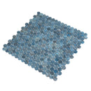 Blue 12x12 Glossy Penny Round Glass Mosaic Tile (10 pack, 10.34 sq ft/case)