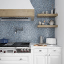 Blue 12x12 Glossy Penny Round Glass Mosaic Tile (10 pack, 10.34 sq ft/case) - Sample