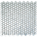 Silver 12x12 Penny Round Glossy Glass Mosaic Tile (10 pack, 10.34 sq ft/case)