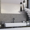 Silver 12x12 Penny Round Glossy Glass Mosaic Tile (10 pack, 10.34 sq ft/case)