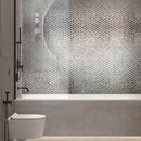 Silver 12x12 Penny Round Glossy Glass Mosaic Tile (10 pack, 10.34 sq ft/case) - Sample