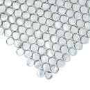Silver 12x12 Penny Round Glossy Glass Mosaic Tile (10 pack, 10.34 sq ft/case) - Sample