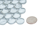 Silver 12x12 Penny Round Glossy Glass Mosaic Tile (10 pack, 10.34 sq ft/case)