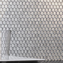 Silver 12x12 Penny Round Glossy Glass Mosaic Tile (10 pack, 10.34 sq ft/case)