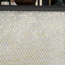 White Gold 12x12 Glossy Penny Round Glass Mosaic Tile (10 pack, 10.34 sq ft/case)
