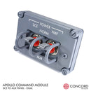 APOLLO COMMAND MODULE DUAL SWITCH PANEL - SCE to AUX by Concord Aerospace