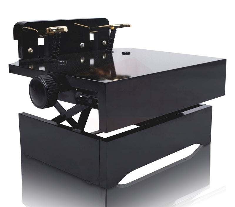 Piano Foot Pedal Extender by GRIFFIN - Dual Deluxe Extension Prop for Beginners & Kids with Una Corda & Sustain Pedal Wood Stool Bench Teaching Aid