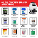 6.5 Gallon Backpack Concrete Sprayer .5 GPM Gas Finishing Tool for Cement Sealant Curing Stain by Tomahawk Power