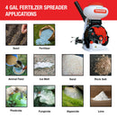 4 Gal Motorized Fertilizer Spreader Broadcast Lawn Seed Ice Melt Salt by Tomahawk Power