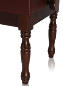 Genuine Leather Adjustable Piano Bench by GRIFFIN - Brown Solid Wood Vintage Design, Heavy-Duty & Ergonomic Keyboard Stool - Seat With Storage Space by GeekStands.com