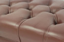 Genuine Leather Adjustable Piano Bench by GRIFFIN - Brown Solid Wood Vintage Design, Heavy-Duty & Ergonomic Keyboard Stool - Seat With Storage Space by GeekStands.com