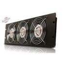 Rackmount Cooling Fan (2 PACK) by GRIFFIN - 3U Ultra-Quiet Triple Exhaust Fans to Keep Studio Audio Gear Cool - Rack Mount for Network IT Server Rails with Temperature Control Panel Cabinet