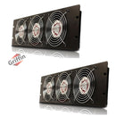 2 PACK - Rackmount Cooling Fan by Griffin | 3U Ultra-Quiet Triple Exhaust Fans, Keep Studio Audio Equipment Gear Cool | Rack Mount on Network IT System Server Rails | Temperature Control Panel Cabinet