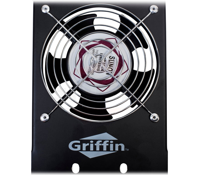 2 PACK - Rackmount Cooling Fan by Griffin | 3U Ultra-Quiet Triple Exhaust Fans, Keep Studio Audio Equipment Gear Cool | Rack Mount on Network IT System Server Rails | Temperature Control Panel Cabinet