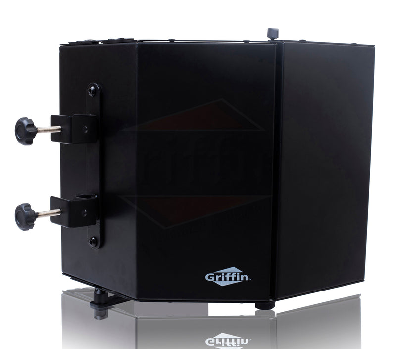 Studio Microphone Soundproofing Acoustic Foam Panel by GRIFFIN | Soundproof Filter | Sound Diffusion Mic Booth Shield | Isolation Diffuser | Noise Absorbing/Barrier for DJ Vocal Audio Music Recording