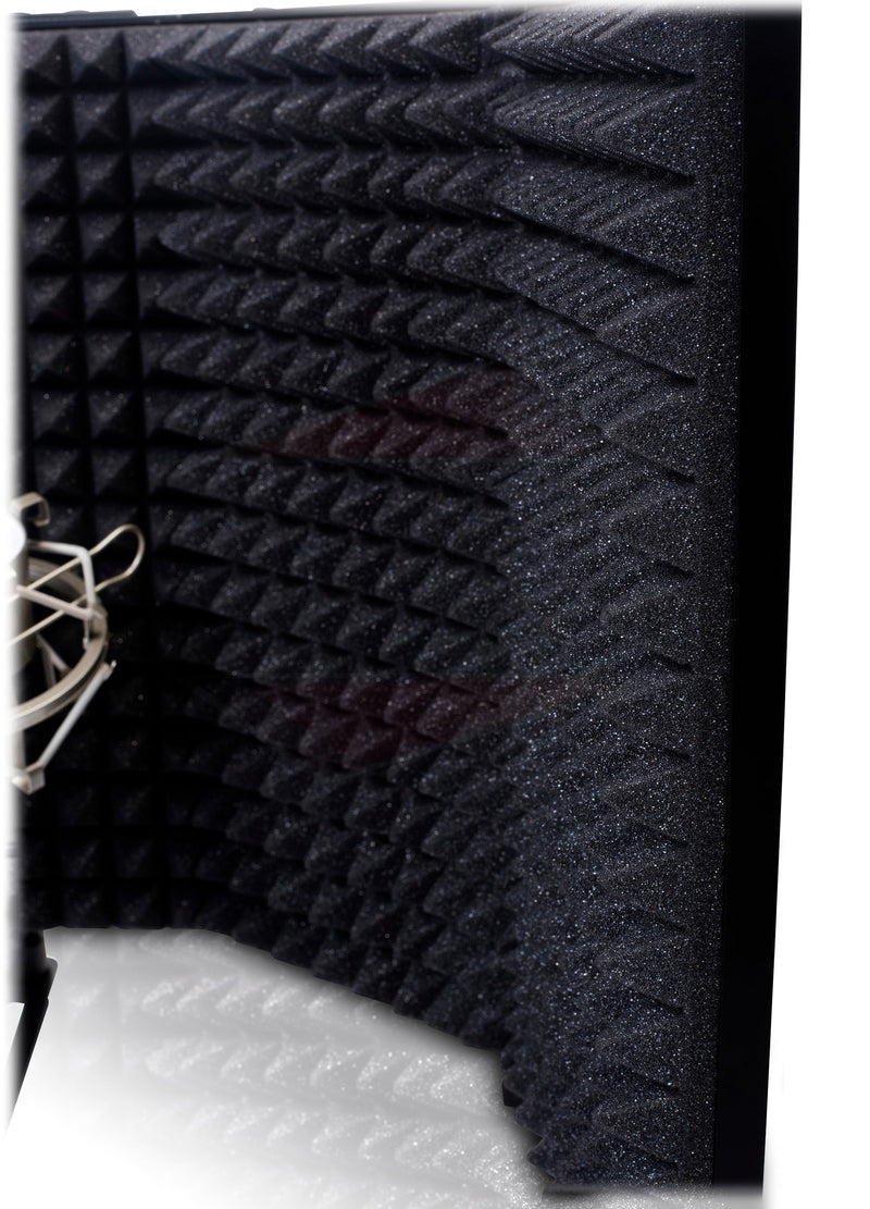 Studio Microphone Soundproofing Acoustic Foam Panel by GRIFFIN | Soundproof Filter | Sound Diffusion Mic Booth Shield | Isolation Diffuser | Noise Absorbing/Barrier for DJ Vocal Audio Music Recording