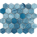 Patchwork Textured Hexagon Marble Mosaic