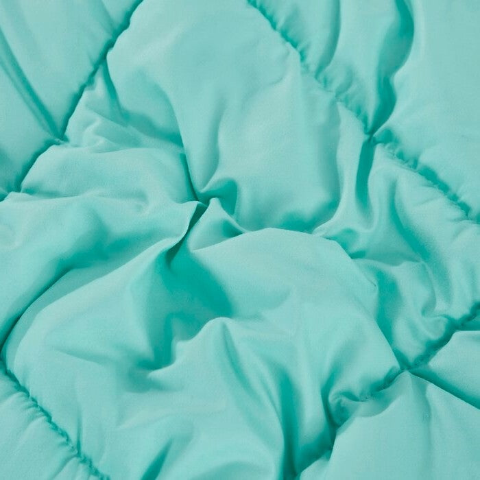 Full/Queen Traditional Microfiber Reversible 3 Piece Comforter Set in Blue/Grey, photo 4 of 5