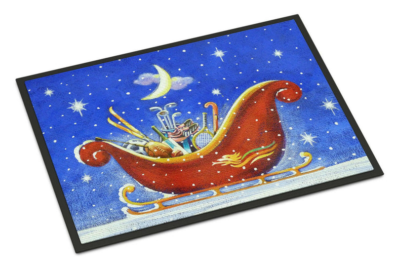 Christmas Santa's Sleigh by Roy Avis Doormat - 18x27 Decorative Floor Mat – Indoor/Outdoor Rug with Artistic Flair ARA0143MAT