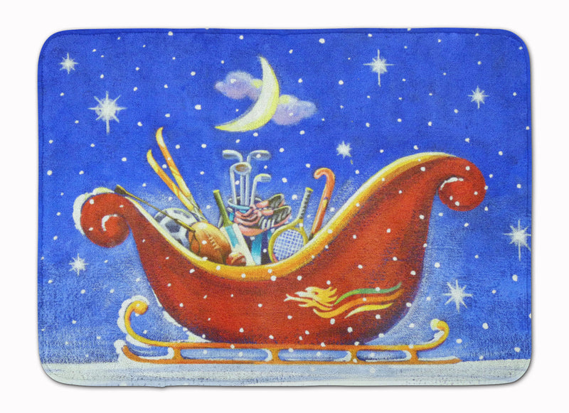 Christmas Santa's Sleigh by Roy Avis Machine Washable Memory Foam Mat ARA0143RUG