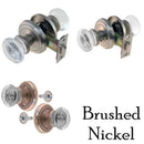 Round Glass Doorknob Set with Detailed Rosette by Restoration Supplies