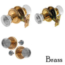 Round Glass Doorknob Set with Detailed Rosette by Restoration Supplies