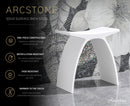 ARCSTONE 17"  Freestanding Solid Surface Bathstool