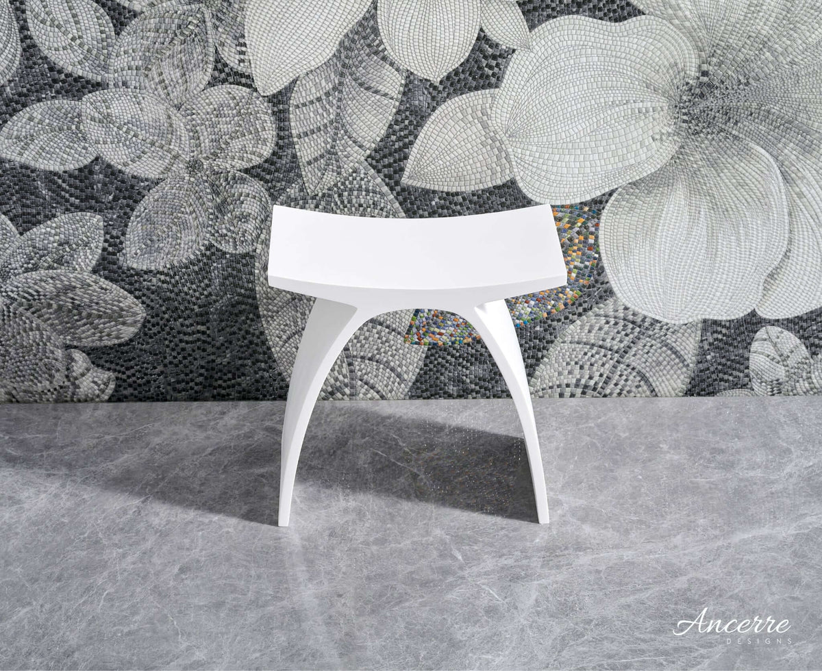 ARCSTONE 14"  Freestanding Solid Surface Bathstool, photo 4 of 5