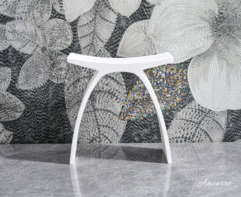 ARCSTONE 14"  Freestanding Solid Surface Bathstool, photo 5 of 5