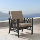 Aluminum Deep Seating Rocking Club Chairs in Antique Copper (set of 4)